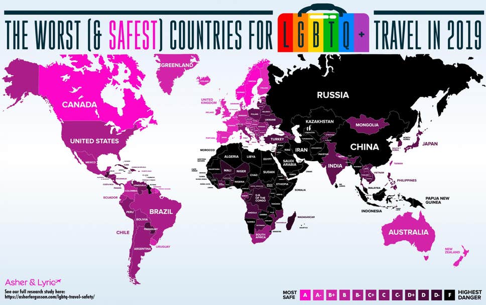 20 endroits les plus dangereux pour les voyageurs gays
